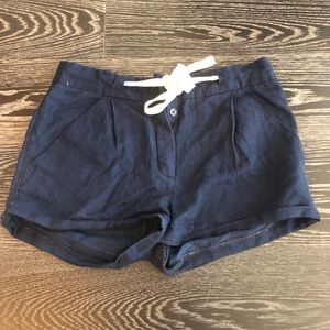 ARITZIA navy tie shorts